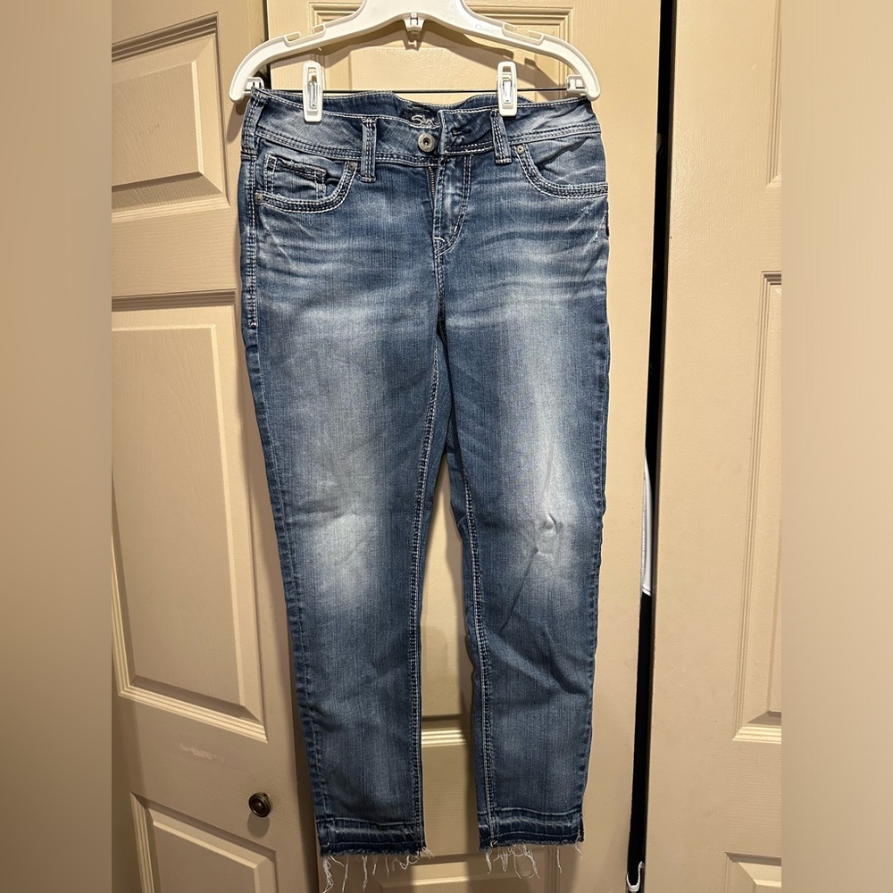 Silver Elyse Ankle Skinny Jeans